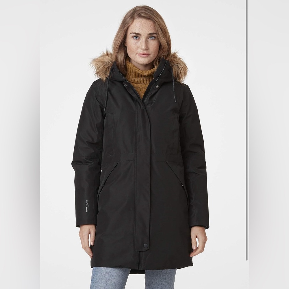 Helly-Hansen Womens Classic Parka Jacket 990 Black Vacation BLACK Size M Winter